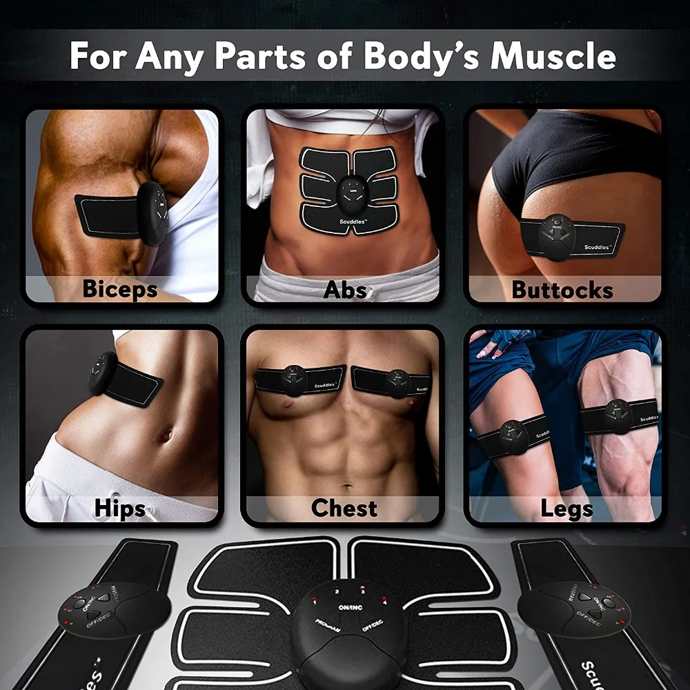 FOUAVRTEL Abdominal Muskel Stimulator EMS Muskel Træner Muscle Toner Elektroniske Krop Exerciser AB Muscle Massager