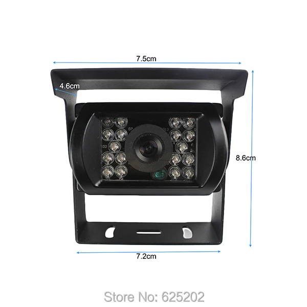 IP66 CMOS 1000TVL Køretøj Kamera med Luftfart Hoved-Stik til Bil, Taxa og Lastbil Overvågning