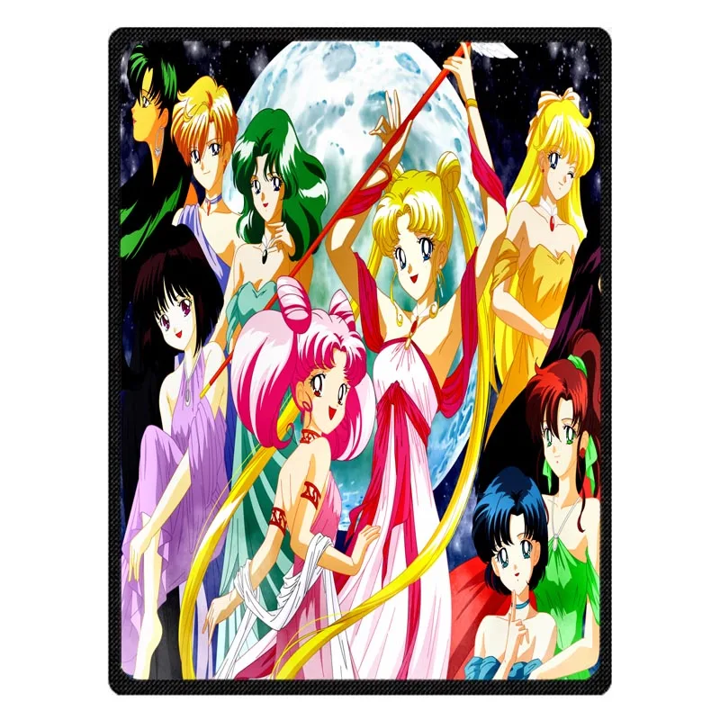 Sailor Moon Trykt Foråret/Efteråret Kaster Tæppe Coral Fleece Sengetæppe Bedsheet Sofa Plaider DIY Rejse Tæpper