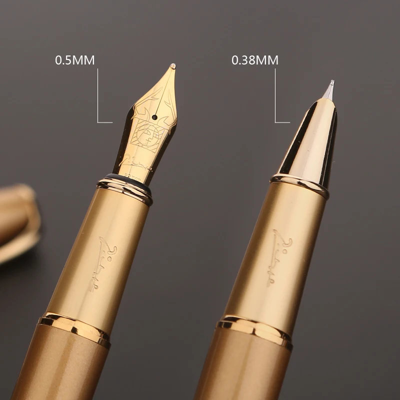 Picasso Guld fuld metal krop Iraurita fountain pen 0.38/0.5 mm blæk penne dolma kalem mark can Papirvarer luksus at underskrive penne 1039
