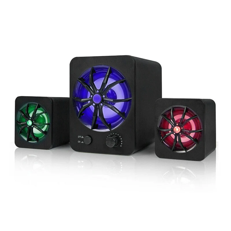 LED-Bas, Stereo Afspiller Subwoofer Computer Højtalere-USB-Kablet LED Farverige Atmosfære, Lys, Bas, Stereo Afspiller Til Bærbare PC