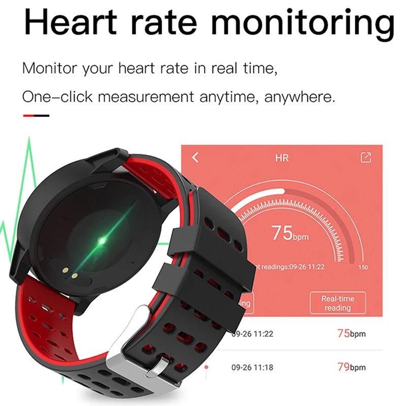 LIGE 2019 Nye Smart health-Armbånd Blodtryk puls Sport-Mode Fitness tracker Mænd Kvinder vandtæt Smart Armbånd