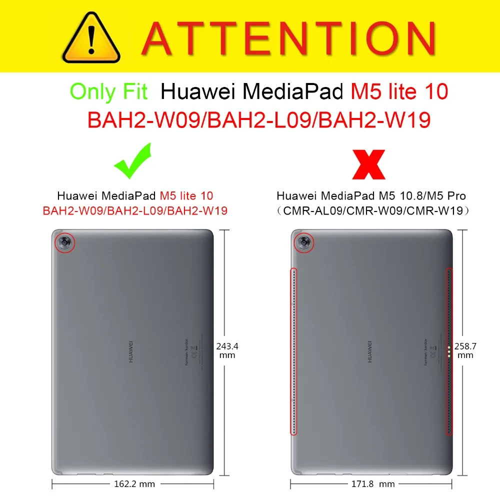 Børn Barn Tilfældet For Huawei MediaPad M5 lite 10 BAH2-W19/L09/W09 10.1