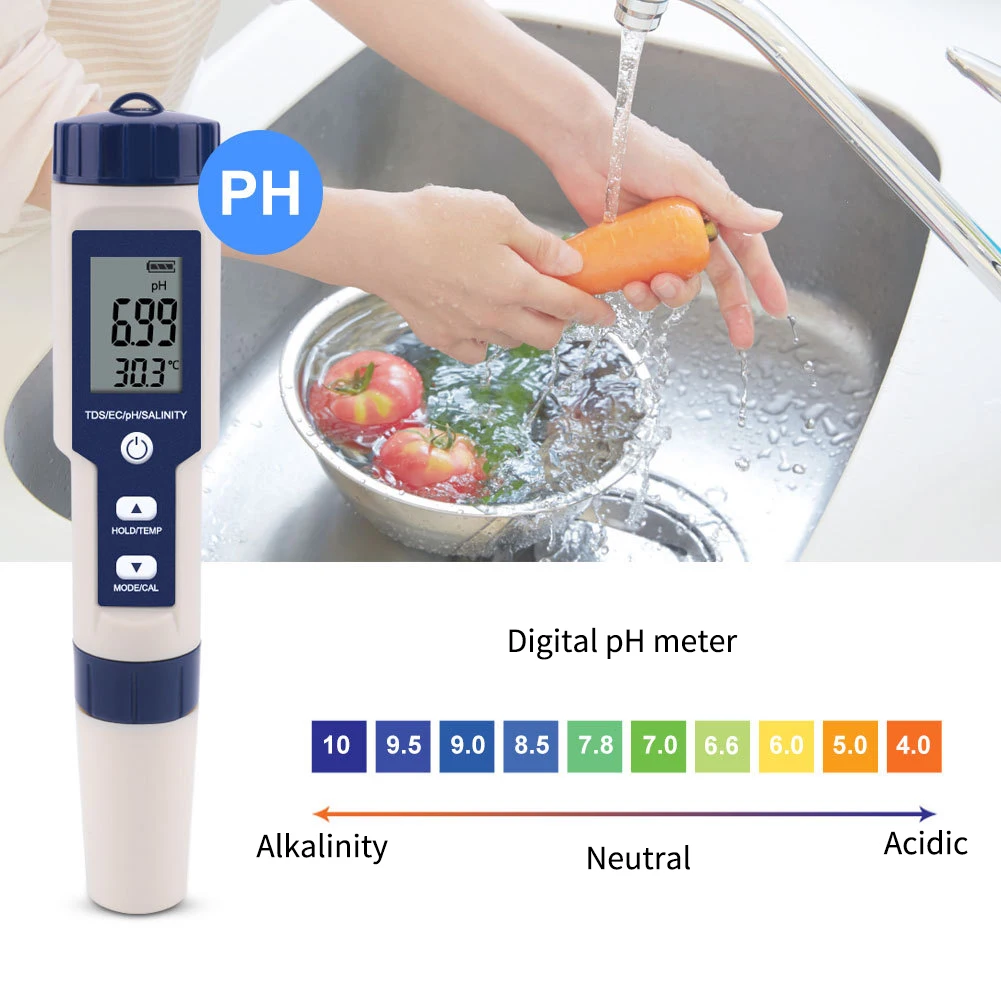 Professionel Pen Type PH-Meter Bærbare PH Vandets Kvalitet Tester Acidometer For Akvariet Acidimeter Vand Surhedsgrad PH Meter