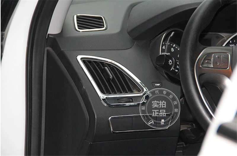 For HYUNDAI ix35 2010-Bil air condition outlet ABS Chrome trim auto tilbehør dekoration bil styling 4stk pr sæt