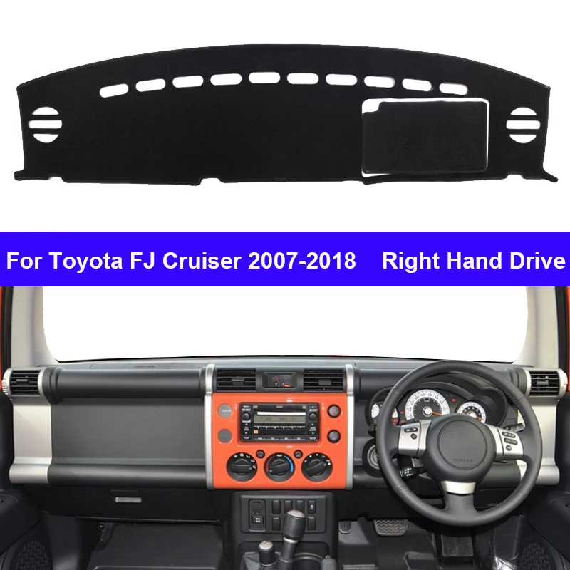 Bilens Instrumentbræt Dækning For Toyota FJ Cruiser 2007 - 2018 Center Konsol Protector Tæppe Dashmat solsejl Tæppe Tæppe 2013