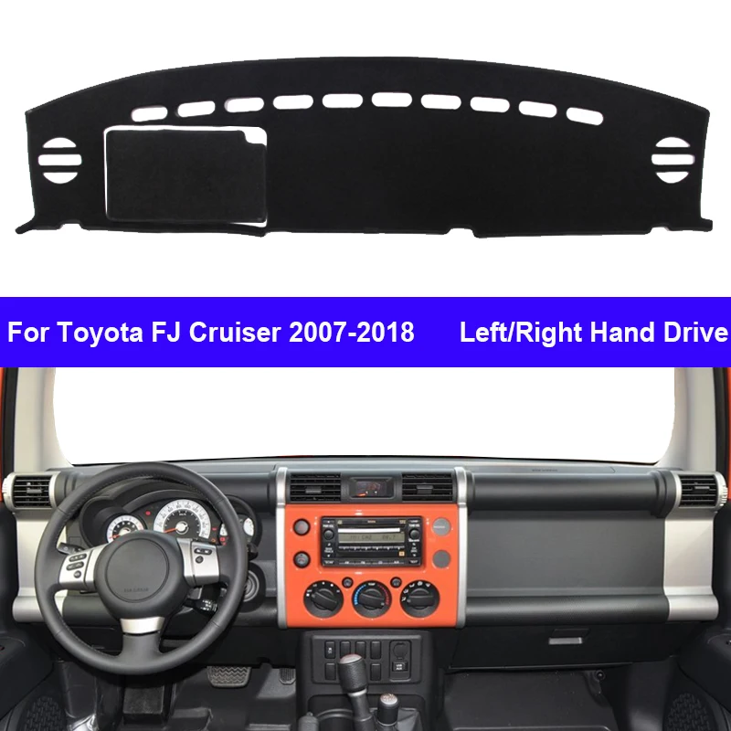 Bilens Instrumentbræt Dækning For Toyota FJ Cruiser 2007 - 2018 Center Konsol Protector Tæppe Dashmat solsejl Tæppe Tæppe 2013