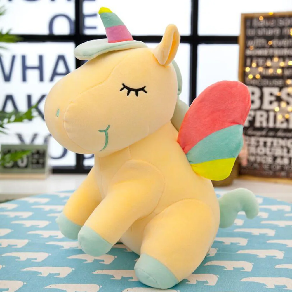 25CM Nye Bløde Søde Regnbue Style-Unicorn Girl Plys Legetøj Dyr Hest Børn, Baby Dukker Fødselsdag Gaver