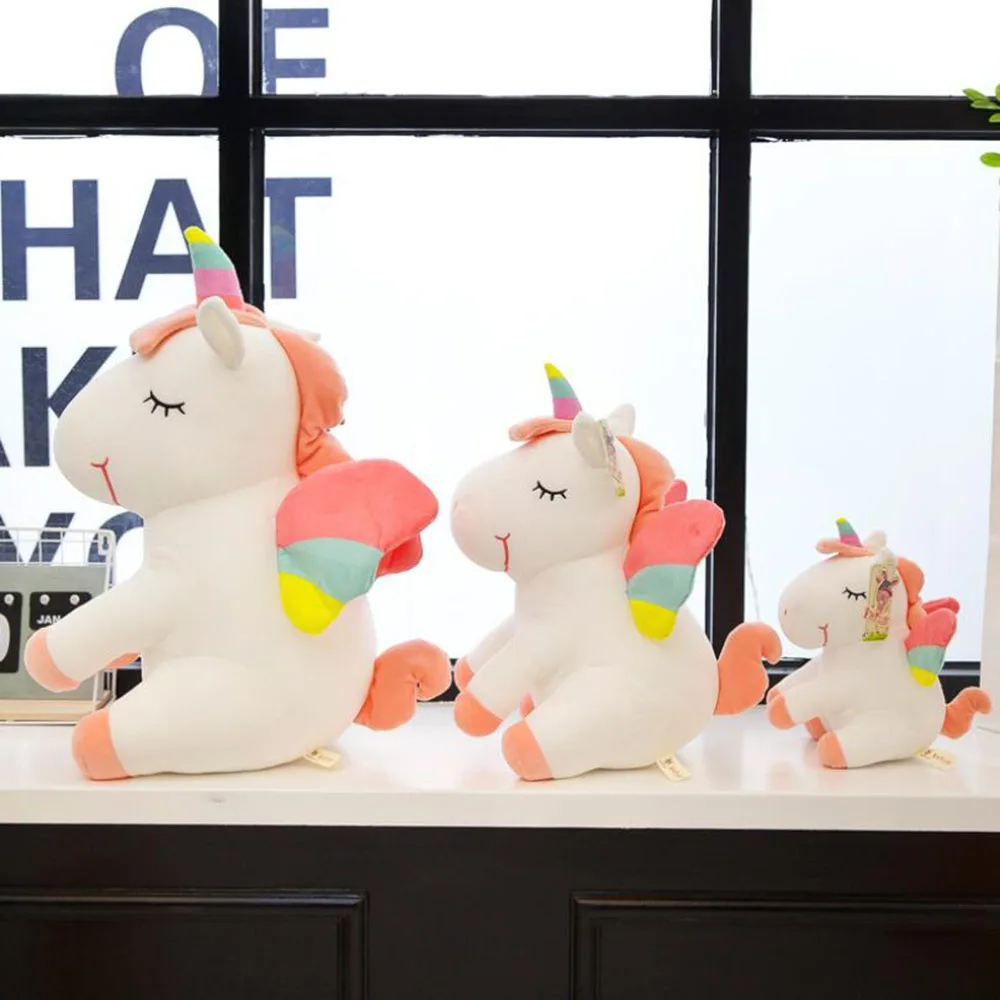 25CM Nye Bløde Søde Regnbue Style-Unicorn Girl Plys Legetøj Dyr Hest Børn, Baby Dukker Fødselsdag Gaver