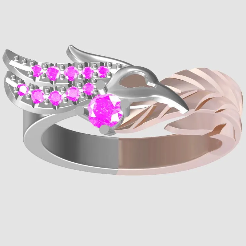 League LOL Rakan Og Xayah S925 Ring Sterling Par Ringe af Valentins Dag Gaver-Elskere Kvinder Mænd Krystal Smykker