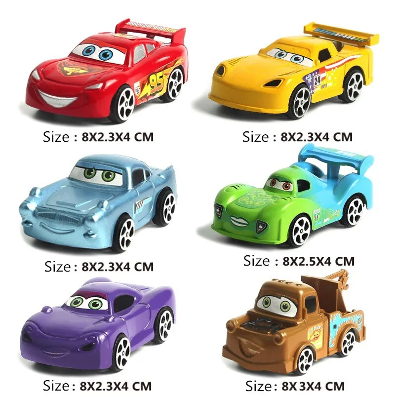 7Pcs/set Biler Disney Pixar Cars 3 Lynet McQueen Mater Somkey Onkel Mack Truck 1:55 Trykstøbt Bil Model til Børn Julegave