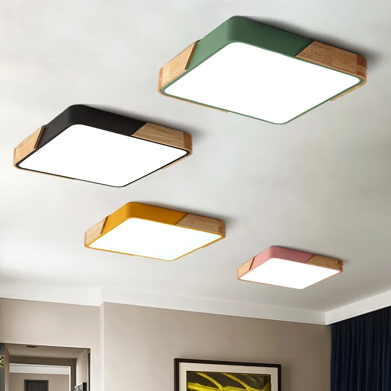 Moderne square 220V LED-loftsbelysning akryl dæmpbar loft lamper til køkken stue soveværelse undersøgelse korridor hotel værelse