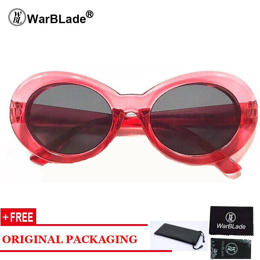 Beskyttelsesbriller Kurt Coba Solbriller Gennemsigtig Klare Linser, Briller Vintage NIRVANE Ovale Briller Mode Klassiske solbriller