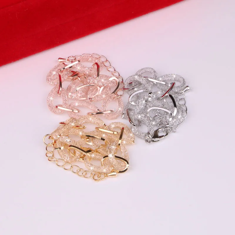 Hgflyxu Kæde Guld, Sølv farve, Rose guld farve Krystal Armbånd til kvinder Rhinestone Armbånd 2020 Mode Smykker Hot