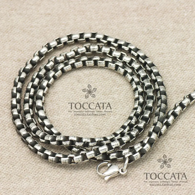 O kæde lang og kort design mænds kvinders halskæde i rustfrit stål mode Smykker hvid og sort