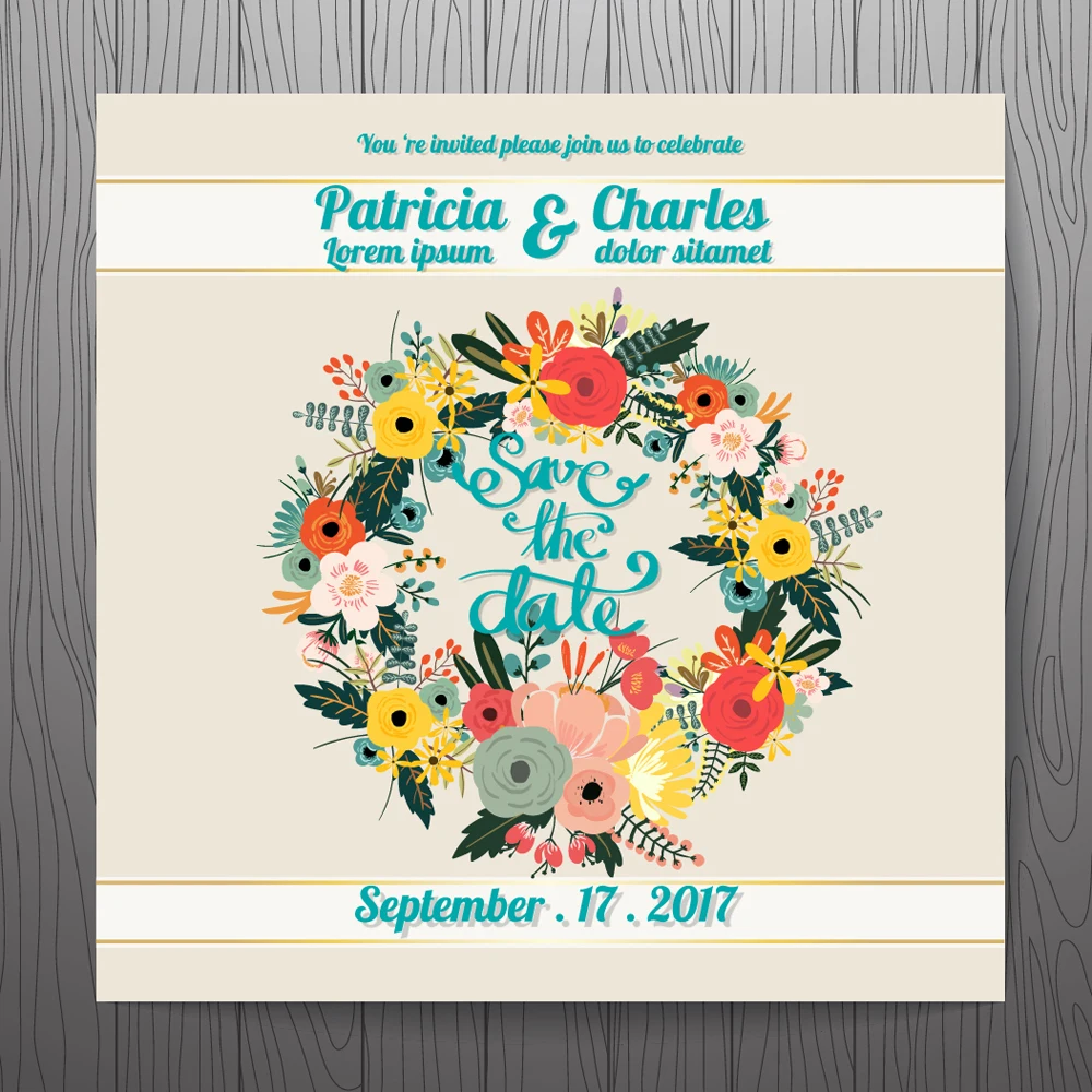Tak-kort, Kærlighed tema bryllup invitation lykønskningskort, tilføj navn 6x6cm100 stykker af 300g papir