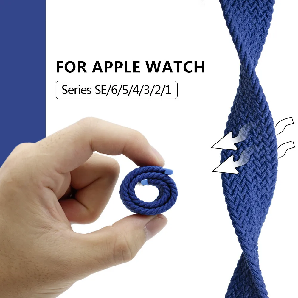 Nylon Elastik Apple Ur Rem Til Apple iwatch 6/5/4/3/2/1/SE Apple Ur Band 38mm 40mm 42mm 44mm