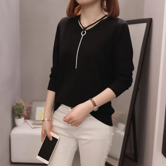 Plus Size V-hals Strikket Trøjer Kvinder 2020 Efterårets Trendy Farve Damer Pullovere Strik Toppe Oversize koreansk Stil Strik