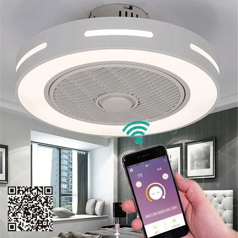 Moderne LED Loft Fans Home Decor 220V Fjernbetjening Fan Lampe Ventilador De Teto Undersøgelse, Stue, Soveværelse Lys Dropship