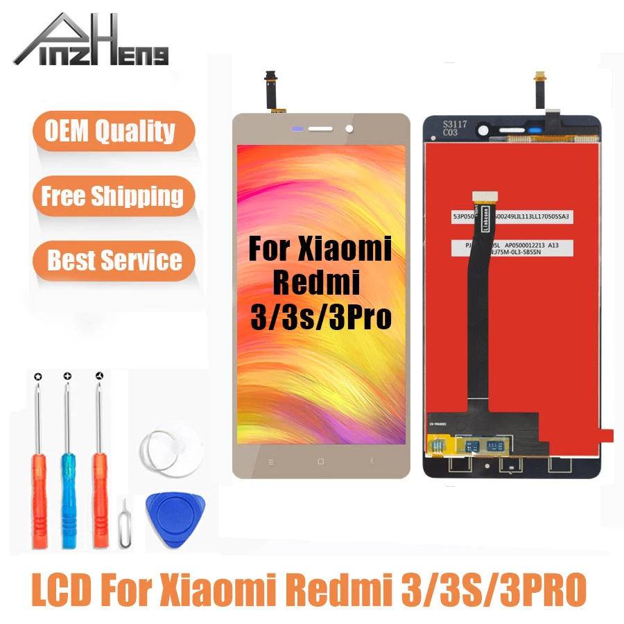 AAAA LCD-For Xiaomi Redmi 3S 3 Pro Skærm Digitizer Assembly Udskiftning LCD-For Xiaomi Redmi 3S 3 Pro Skærmen