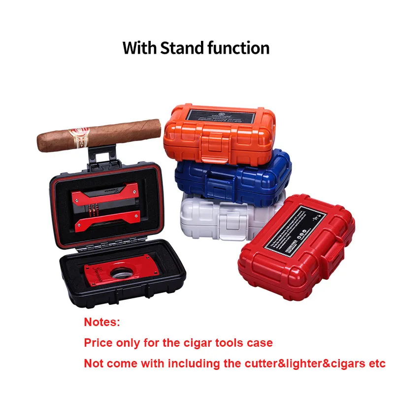 Cigar værktøjskasse Multi-funktionelle for Cigarettænder Cigar Cutter Rejse Bærbar Box (kun bogstaver)CA-0017