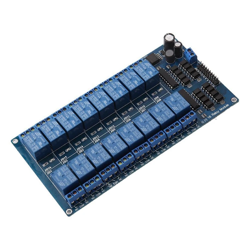 16-Kanal 5V/12V Relæ Modul yrelsen For Arduino, AVR, PIC MCU DSP, ARM PLC Styring