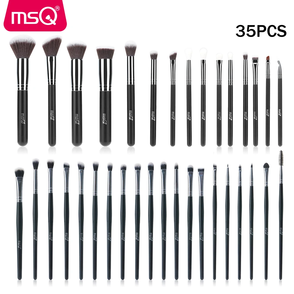 MSQ Makeup Pensler Sæt Foundation, Eyeliner, Øjenskygge Sculpting Børste Blanding 35PCS 32PCS 27PCS Make Up Børste med Syntetiske Hår