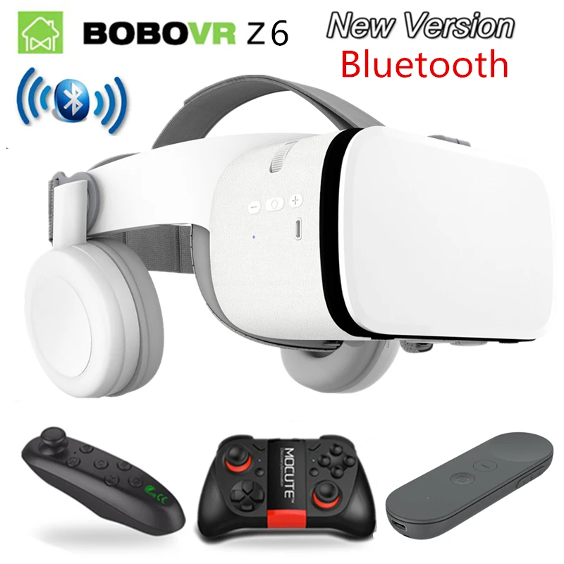 2019 Nyeste Bobovr Z6 Casque Hjelm 3D VR Briller Virtual Reality-Headset Bluetooth Øretelefon Til Smartphone Google Pap