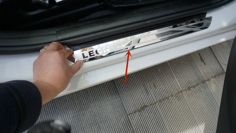 For SEAT LEON, Høj kvalitet rustfrit stål bil tærskel vagt plade anti-ridse beskyttelse, tilbehør til bilen