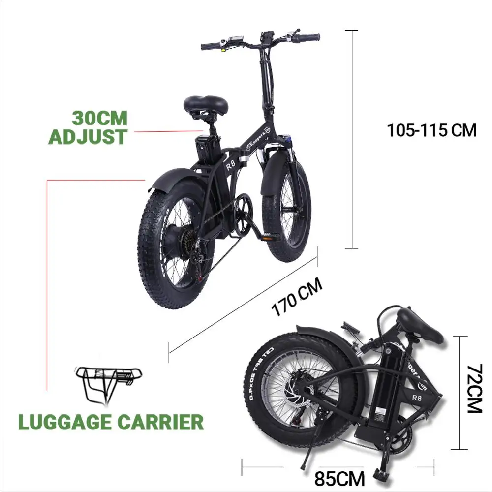 Elektrisk cykel 500w 90 km 4.0 fat tire beach cruiser sammenklappelig 48v 15ah ebike lithium batteri Elektrisk mountainbike