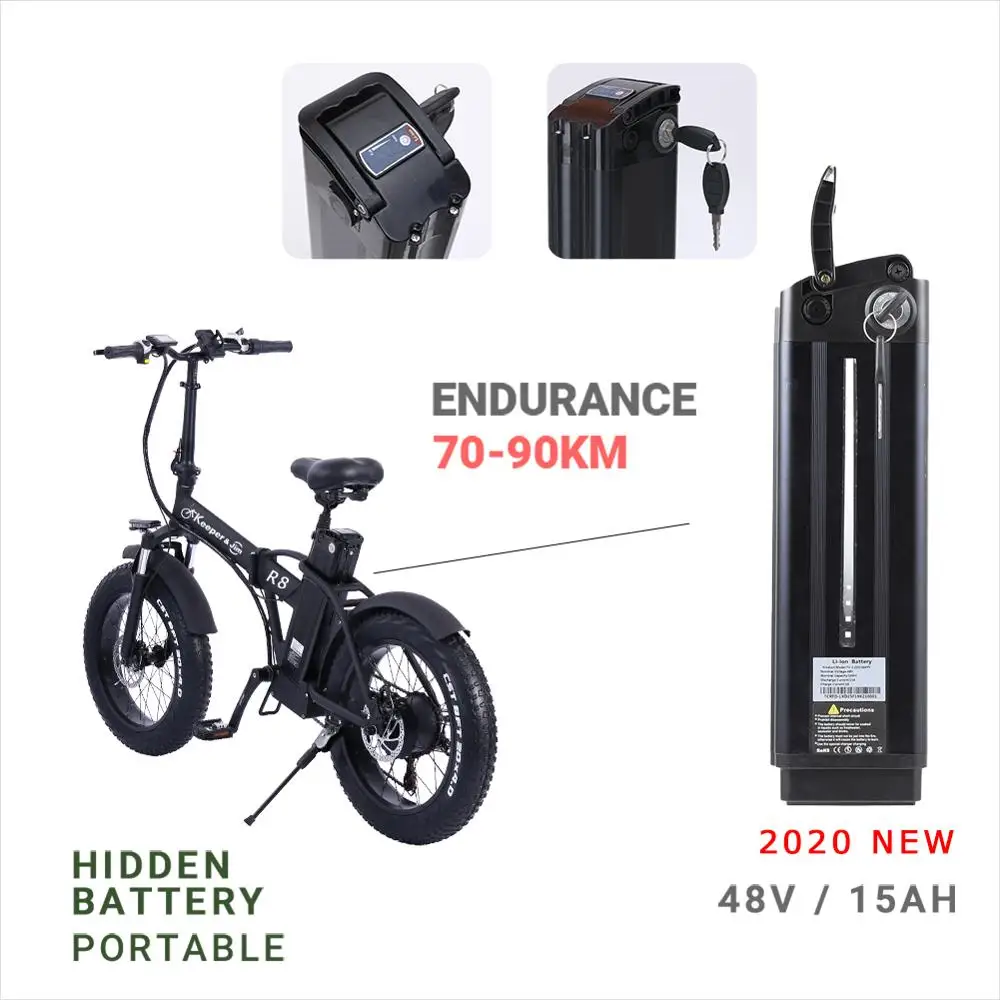 Elektrisk cykel 500w 90 km 4.0 fat tire beach cruiser sammenklappelig 48v 15ah ebike lithium batteri Elektrisk mountainbike