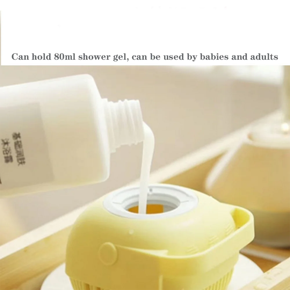 Ny Silikone Badekar Børste Badekar Hjem Massage Shampoo Børste Silikone Rund Baby Badekar Børste Kan Fylde Væske Badeværelse Bold