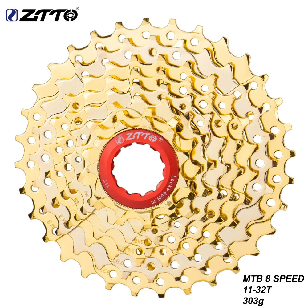 Mtb 8v Kassette Guld Cykel-8, 11-32T Tandhjul Chainwheels Gear Tandhjul Guld Cykling Svinghjul