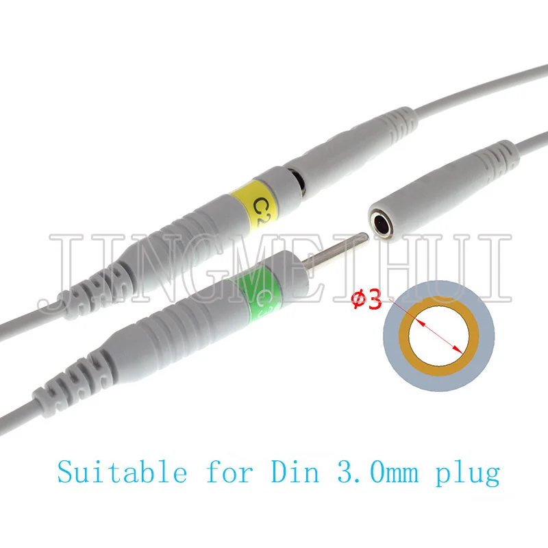 ELEKTROKARDIOGRAM, EKG-Elektrode adapter/forlængerkabel til Mindray/Nihon Kohden/Comen/Siemens/Schiller/Bionet/GE/Mortara/Edan EKG-kabel.
