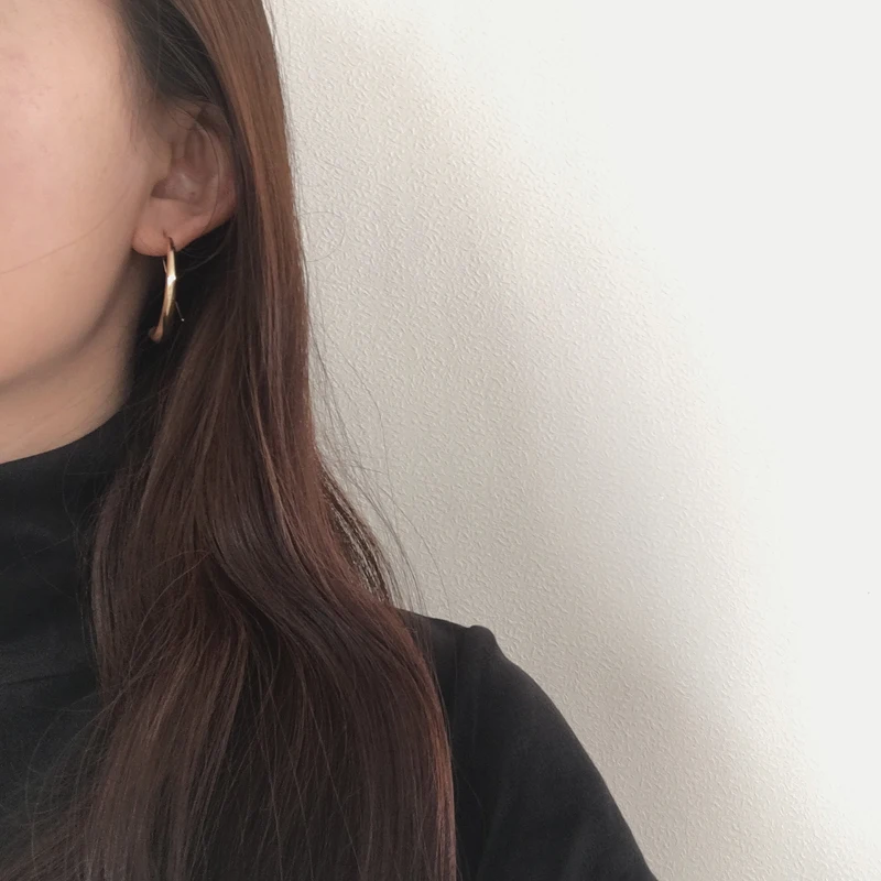 HANGZHI 2020 Ny Minimalistisk Personlighed Tendens Stereoskopisk Mat Splejse Runde Øreringe Til Kvinder, Piger Part Smykker Gaver