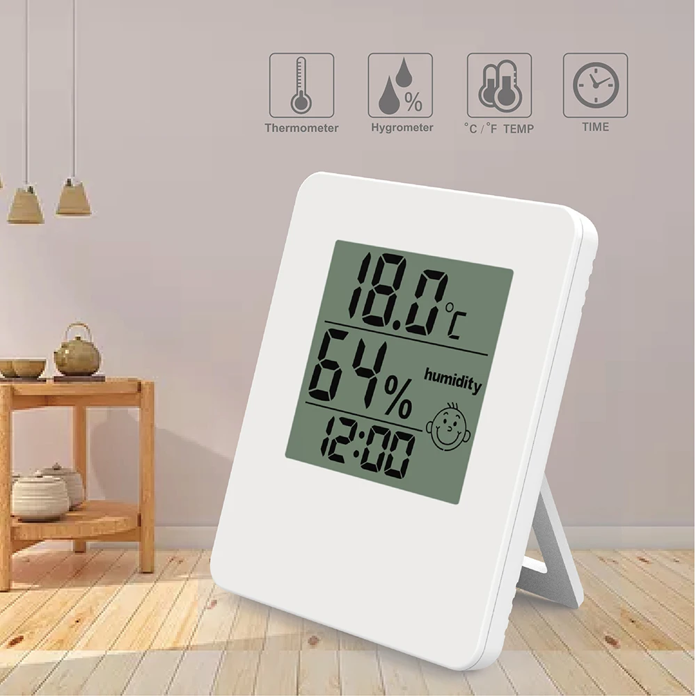 Digital Indendørs Termometer Hygrometer til Hjemmet Elektronisk Temperatur Måle-Instrument Luftfugtighed Meter batteridrevne