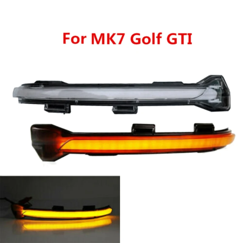 Bil LED blinklys Lys Spejl Indikator for Golf 7 MK7 7.5 GTI-R GTD