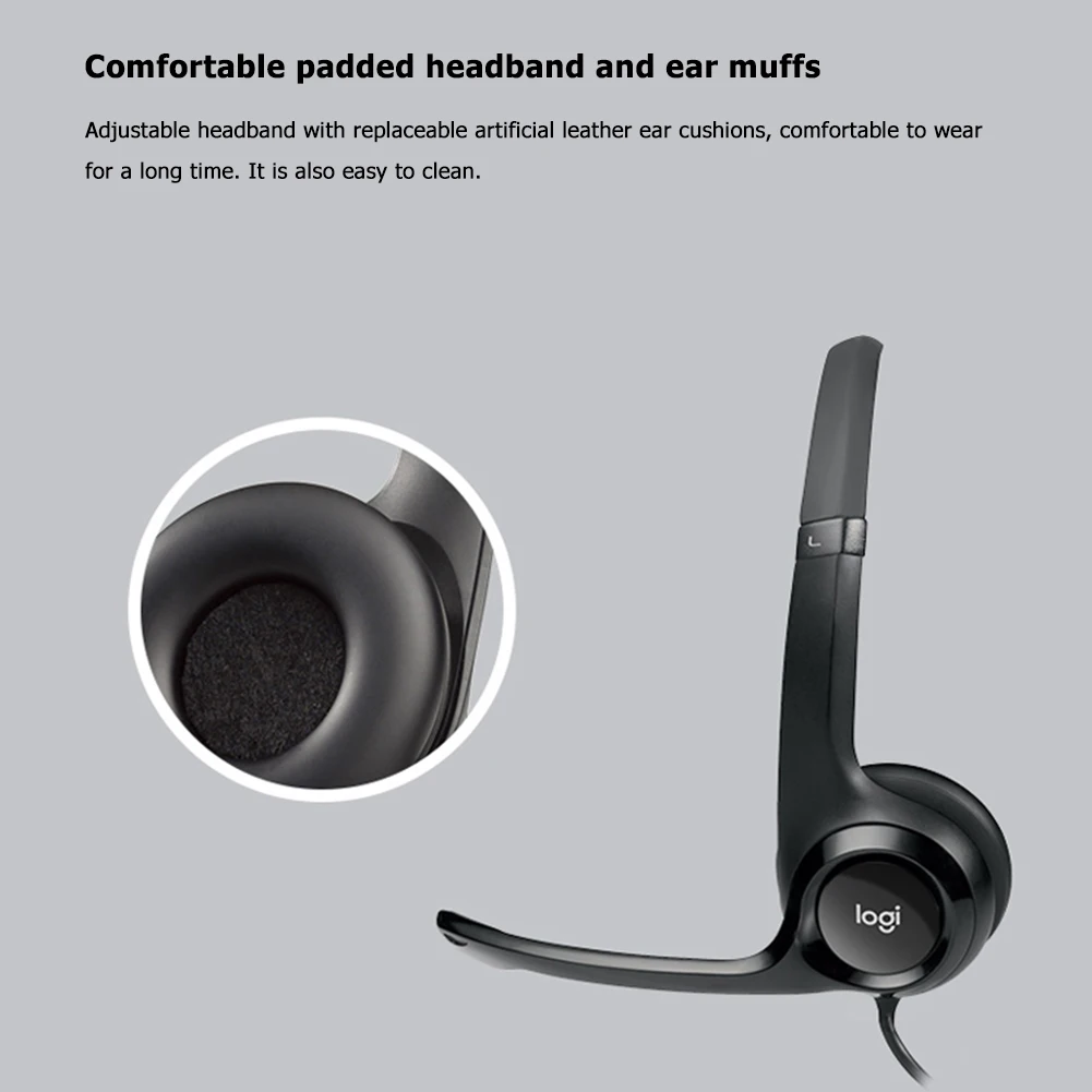 Logitech H390 Over-ear USB Stereo Hovedtelefoner håndfrie Opkald Gaming Møde-Video-Chat-Computer Office Headset med Mic
