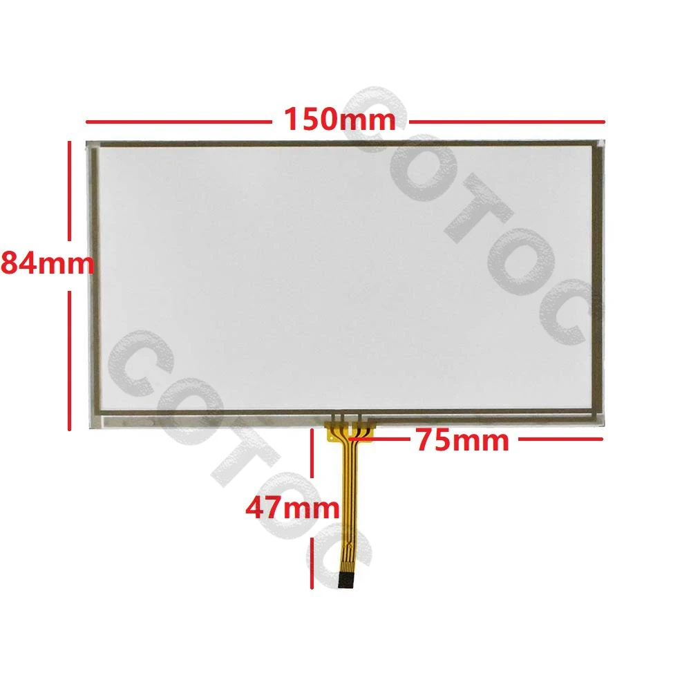 LA061WQ1(TD)(02) 6.1 tommer, 8 Pin Bil Radio Touch Screen Panel Glas Digitizer Navigation for TOYOTA Prius Camry 4Runner Tacoma