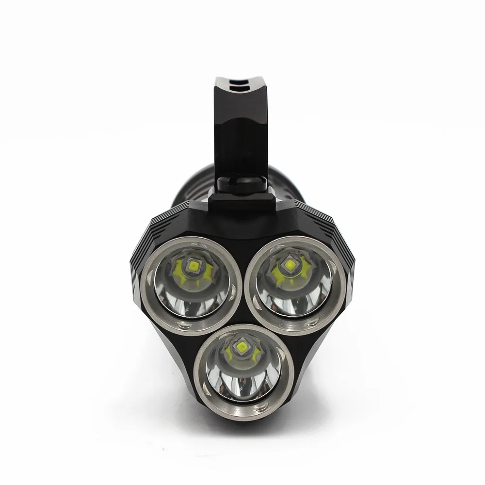 4000LM Dykning LED Lommelygte 3 x XM-L2 Vandtæt Lygte Lygte Bærbare Spotlight Håndholdt Lampe Lys +Batteri +oplader