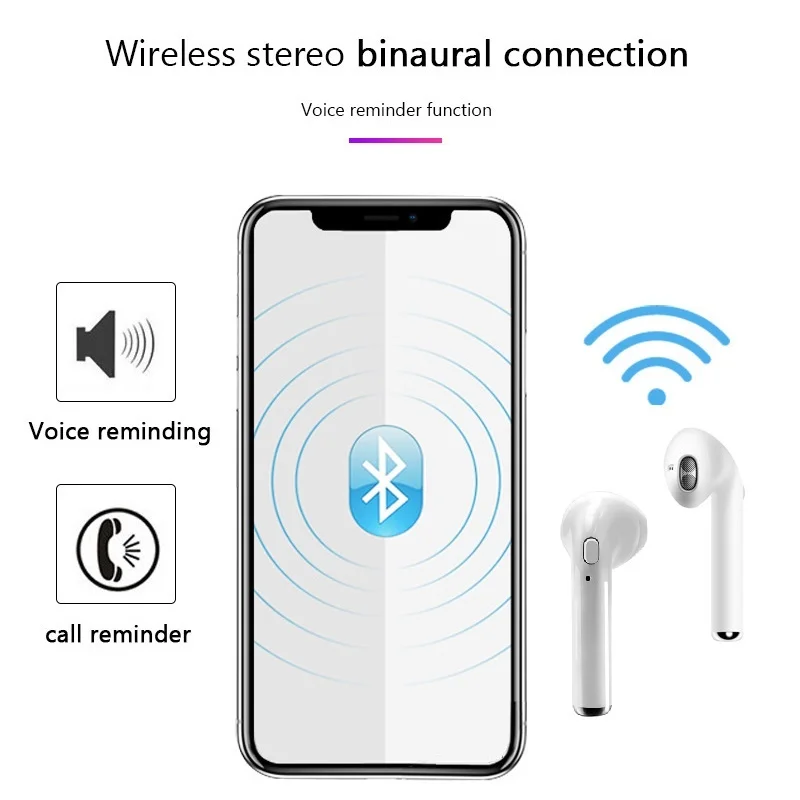 I7s Tws Trådløse Hovedtelefoner til Huawei Xiaomi Iphone Bluetooth Hovedtelefoner Trådløse Øretelefoner Med Mikrofon Sport Gaming Headset musik