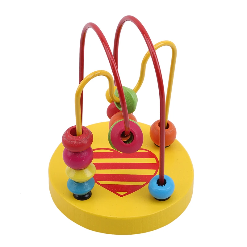Nyt Design Baby Farverige Træ-Mini Rundt Perler, Wire Labyrint Matematik Legetøj, Som Børn Børn Toddler Pædagogisk Legetøj