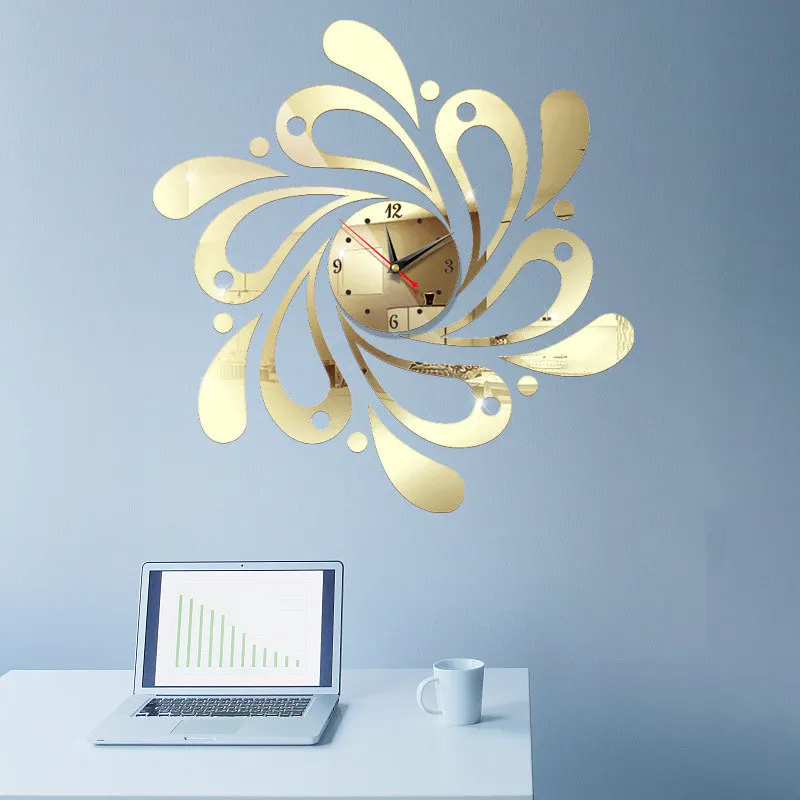 Nye Acrylic Spejl Diy 3D-Væg Ur se Wall Stickers Reloj De Lignet Store Dekorative Quartz Ure Moderne Design Horloge