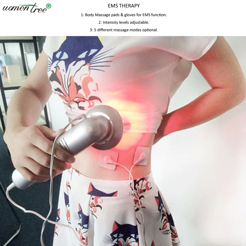 El-Ultralyd Kavitation Krop Slankende Massager EMS Handsker Elektrode Puder Anti Cellulite Foton Ion Terapi Ansigt Maskine