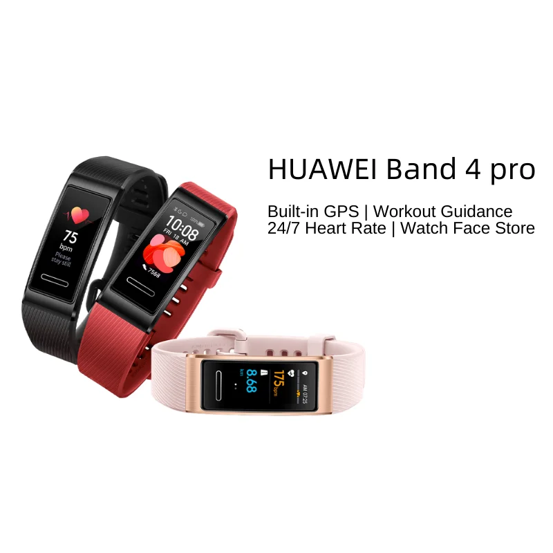 Den globale Version Huawei Band 4 Pro Armbånd Smart Band Blod Ilt 0.95