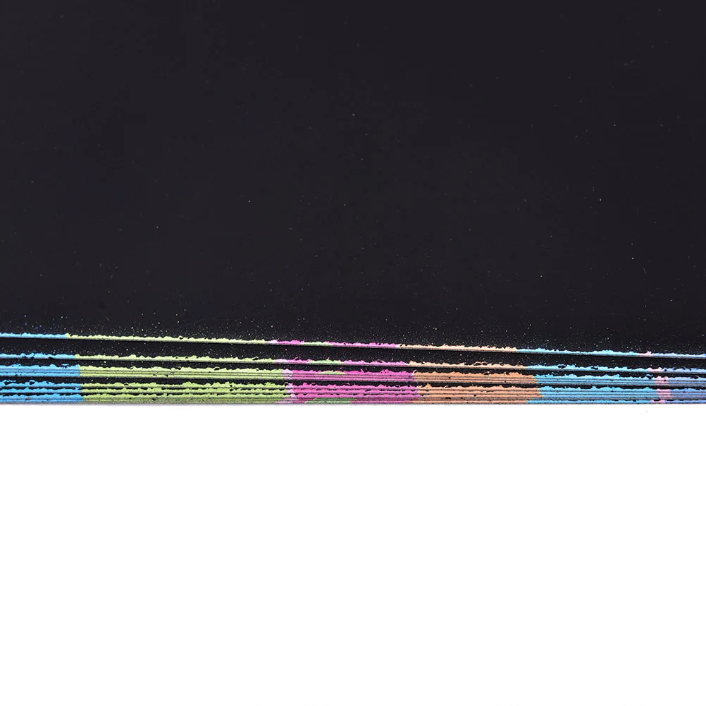 10 Ark kreative Farverige Gravering Papir Med Pen Tegning papir Stencil Rainbow Bunden Kunst Håndværk