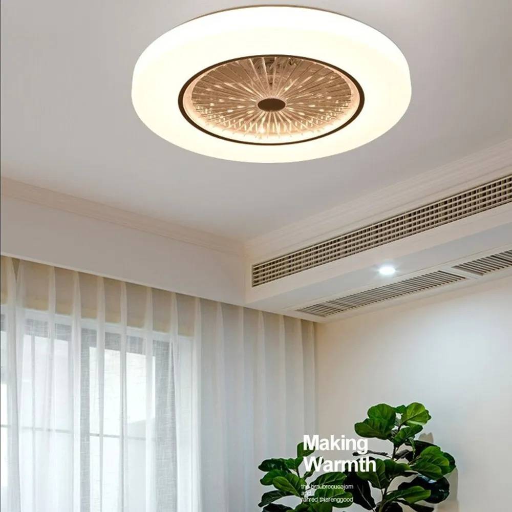 Bluetooth-hvid smart moderne led loft ventilator lamper med lys app remote kontrol lampe ventilator Lydløs Motor soveværelse indretning