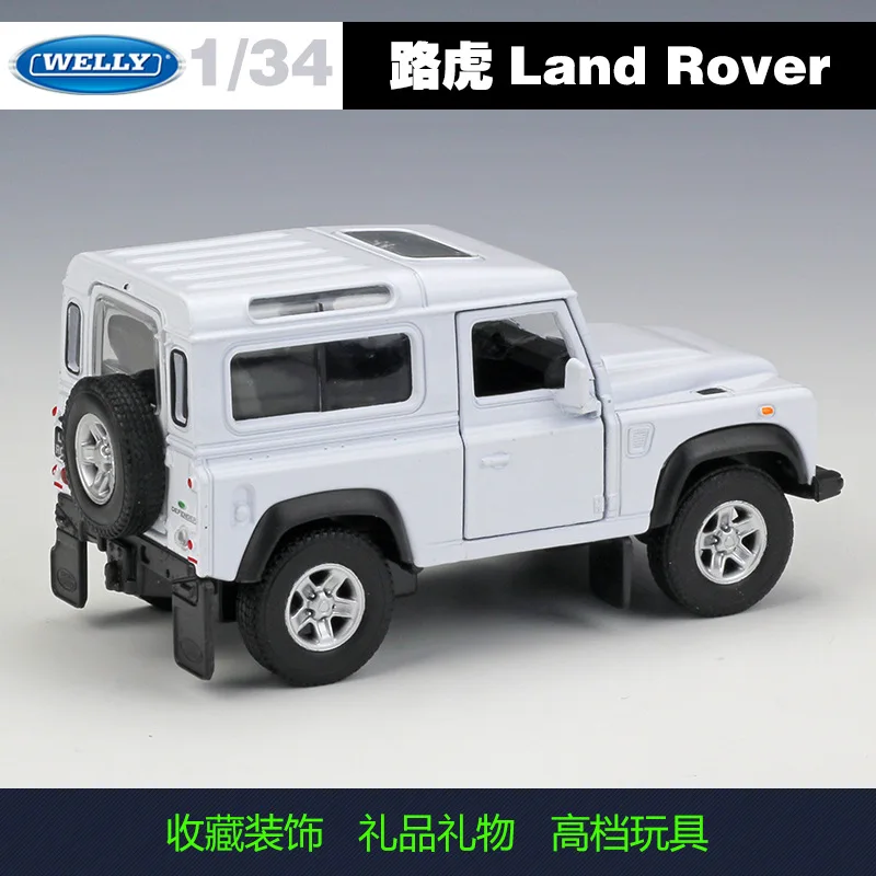 Welly 1:36 Land Rover Defender legering bil model pull-back køretøj Indsamle gaver Ikke-fjernbetjening type transport toy
