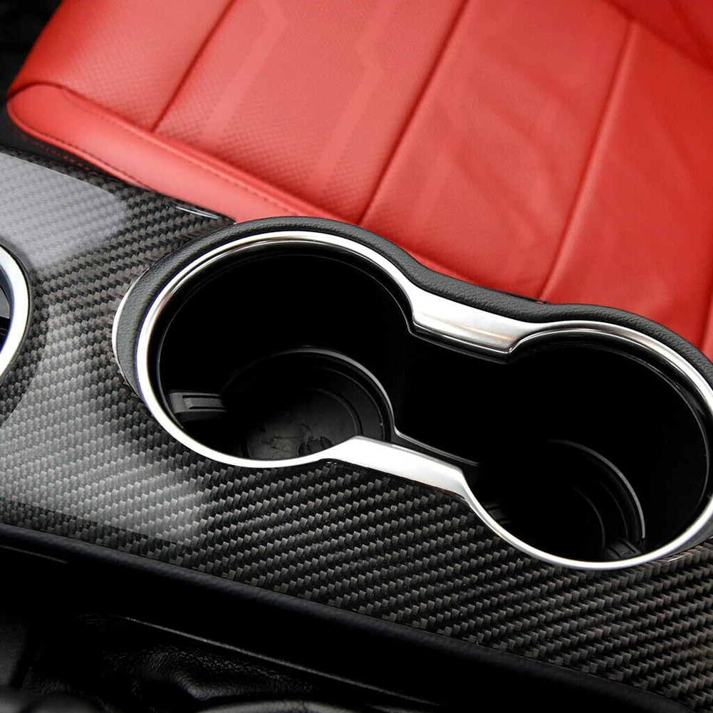 Carbon Fiber Bil Interiør Kontrol Gear Shift Panel Dækker Dekorative Sticker Dækker Trim Bil Styling for Ford Mustang-2019