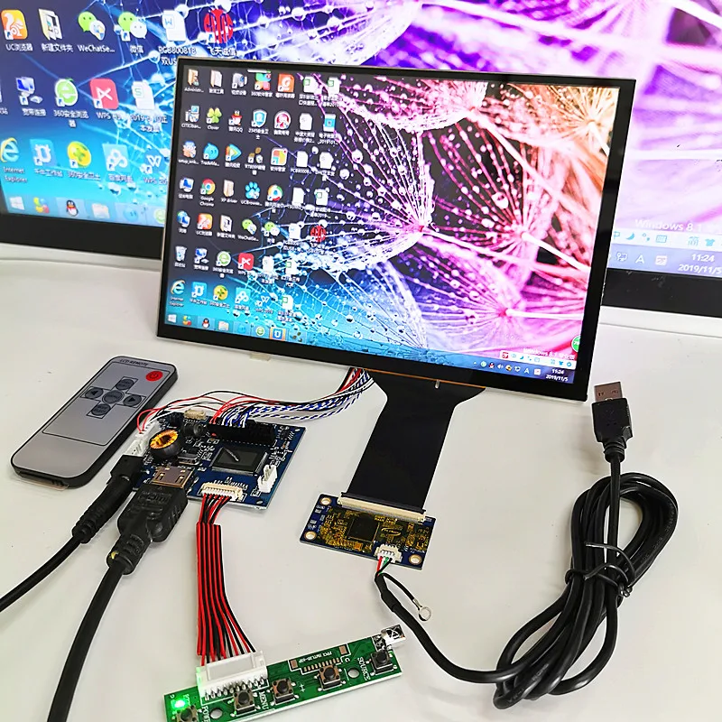 10.1 tommer skærm capacitive touch modul kit1280x800 IPS HDMI LCD-Modul Bil Raspberry Pi 3 10 point kapacitiv touch Skærm
